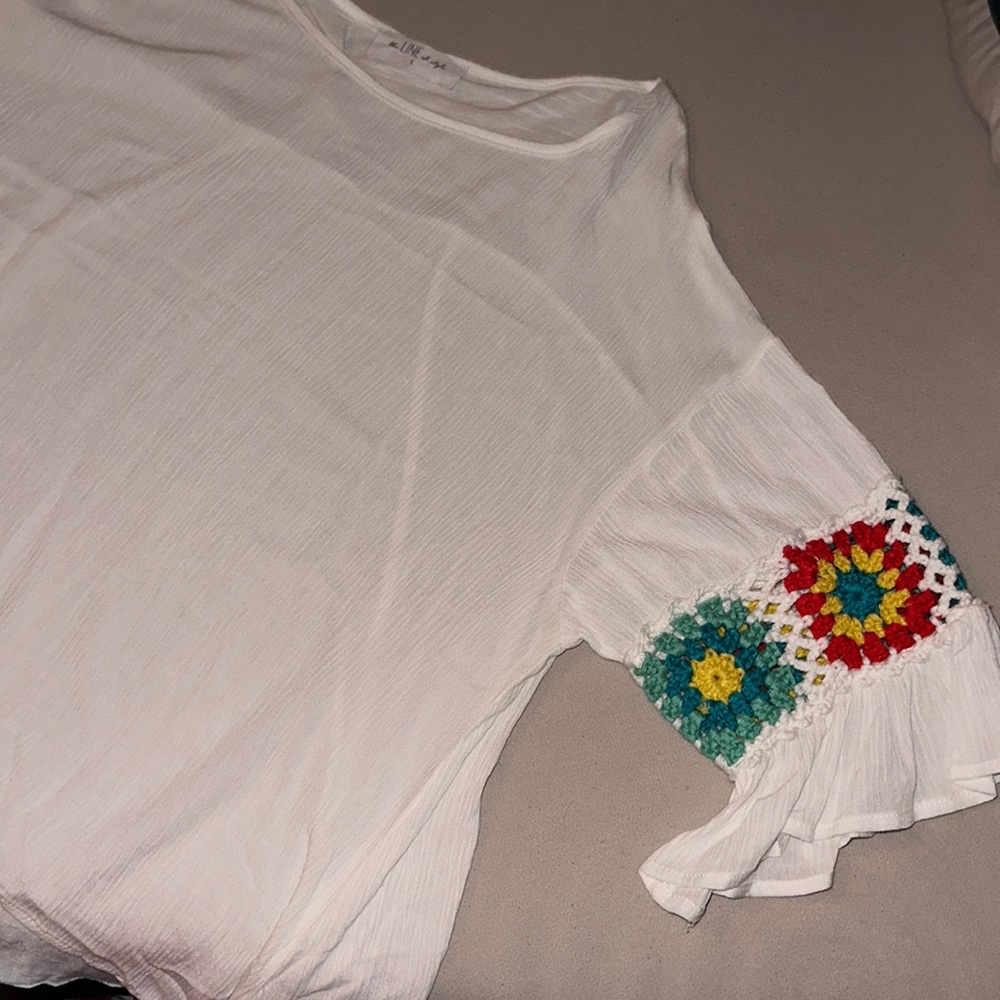 White boho blouse